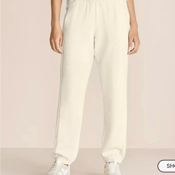 Loft, Lou & Grey scuba soft heathered oyster colored joggers, Small - Picture 2 of 3